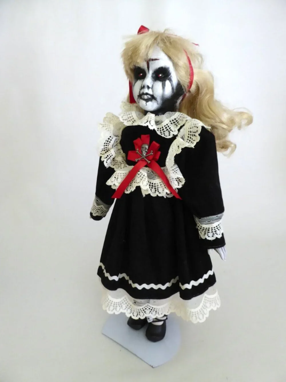 OOAK 15” DEMON VAMPIRE HORROR UNDEAD PORCELAIN DOLL PROP ODDITY